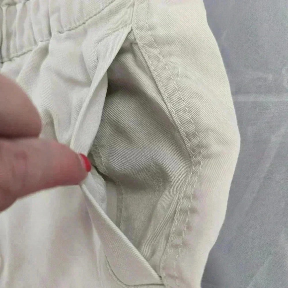 Loft Tan Pull On Elastic Drawstring Waist Shorts with Side & Back Pockets XS - Picture 2 of 15